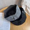 Retro Solid Color Minimalist Style Cotton Baseball Cap Sunshade Women Teens