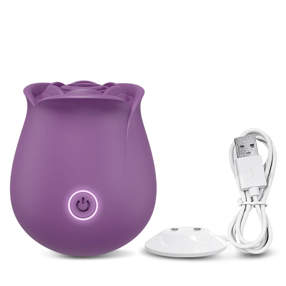 Мощная роза-вибратор-игрушка для женщин, присоска для клитора, вакуумный стимулятор сосков, оральное сосание, секс-игрушка для взрослых женщин