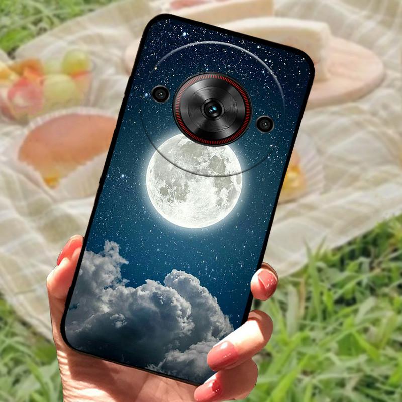 Чехол-бампер для ZTE Nubia Focus 5G, силиконовый, мягкий, с рисунком мрамора, черный, защитный