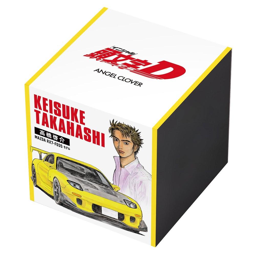 Часы AngelClover в коллаборации Initial D Кейсуке Такахаши Mazda RX7-FD3S Солнечная батарея Водонепроницаемость 10 АТМ Минеральное стекло Черный циферблат IN40-FD3S