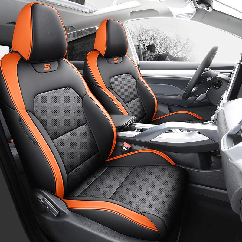 Bin Yue All-Season Leather Car Seat Cover, Full Surround, Universal Fit for Five Seats