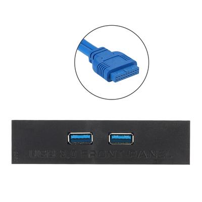 USB 3.0 Хаб на переднюю панель 2 порта Отсек расширения 20-контактный на USB3.0 60 см Кабель-адаптер с кронштейном для ПК Настольный 2.5