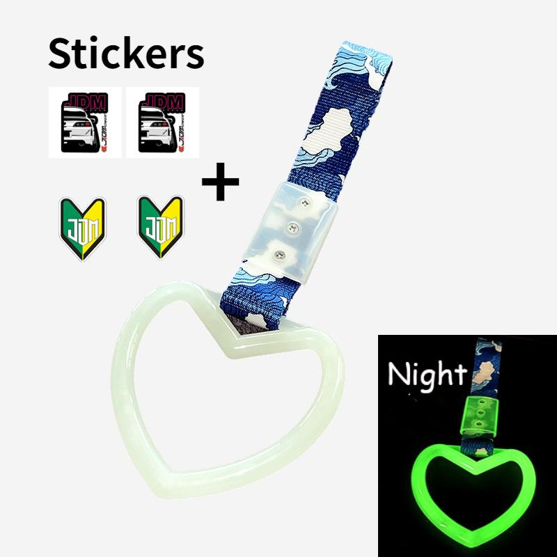 JDM поезд, автобус, ручка, ремешок, 1 шт., кольцо Tsurikawa, стильное сердце, Drift, подвесной ремень, Drift, автоаксессуары, украшение для автомобильного ремешка