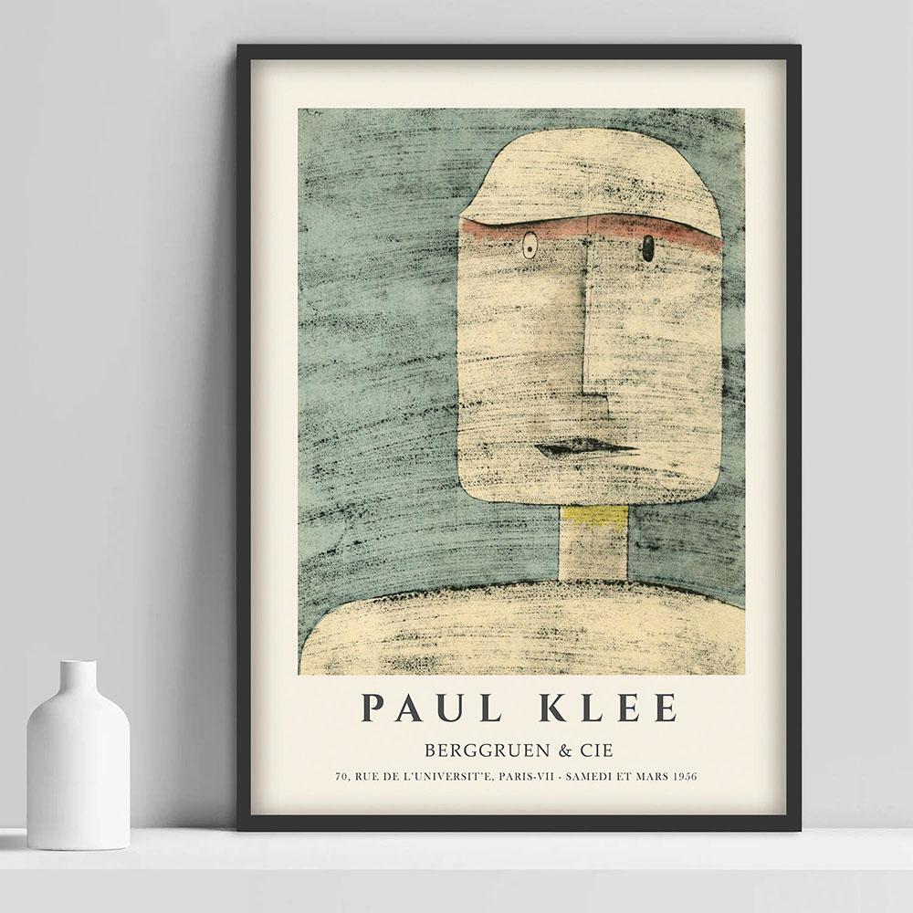 Классическая абстрактная маска Paul Klee, современное украшение, акварельный выставочный постер, холст, настенная художественная картина