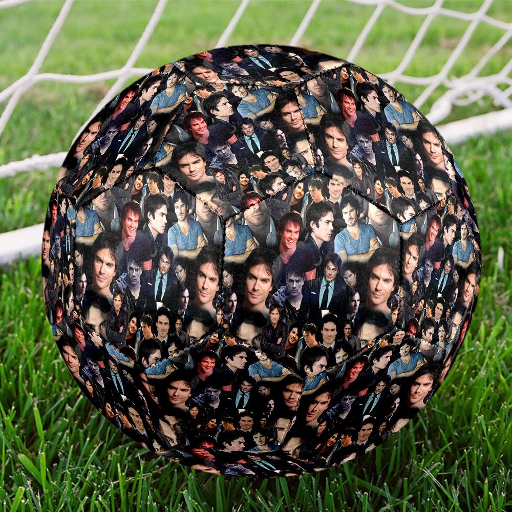 Damon Salvatore Print Size 5 Soccer Ball, Standard Match Football for Sports Game and Team Practice, Ideal Gift for Soccer Fans