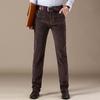 Мужские высококачественные повседневные деловые брюки Вельветовые мягкие удобные износостойкие гибкие облегающие эластичные и текстурированные мужские повседневные брюки