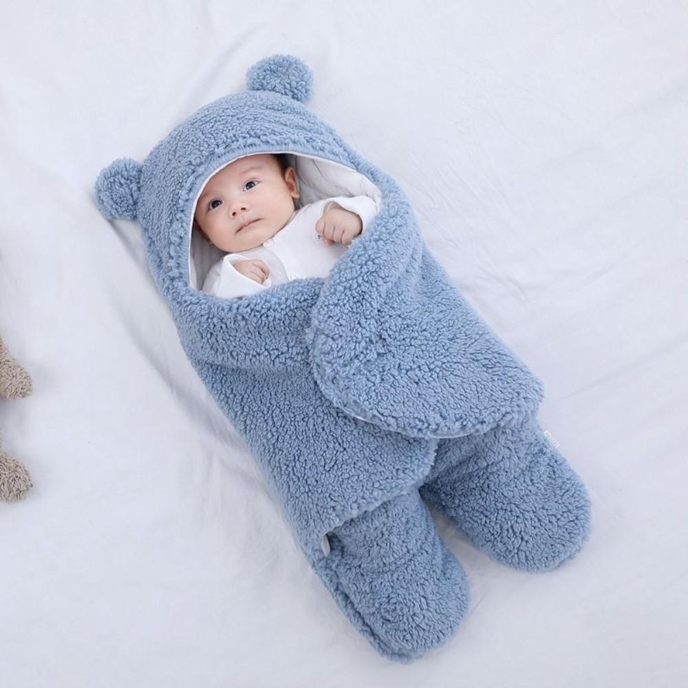 Thicken Newborn Baby Sleeping Bag Imitation Berber Fleece Baby Blanket Newborn Swaddle Wrap Winter