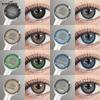 Natural Color Contact Lenses Black Eyeglasses Colored Beautiful Pupil Green Eye Makeup Cosmetics Colored Lenses Gray Annual Lenses 2pcs