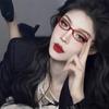 Японский двухмерный юань красные очки женские овальные маленькие оправы пикантная учительница императорская сестра сестра-рыболов Y2K субкультура