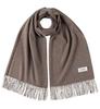 GILDARA FT70 Premium Cashmere Basic Wave Cashmere Solid and Scarf 100% Stole, Large, Color, Women's Men's (Mocha (F202))