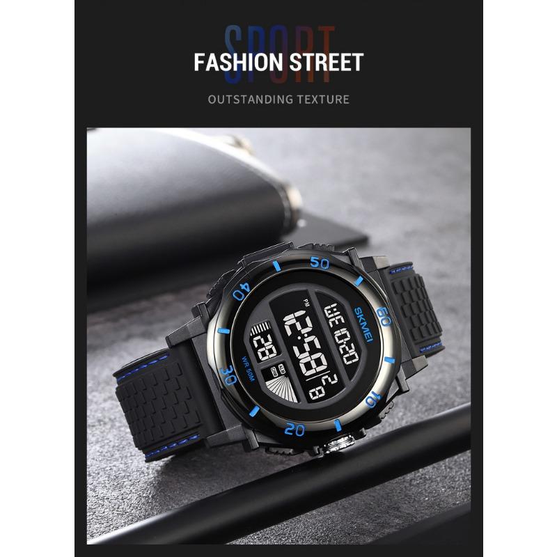Skmei Часы для мужчин спортивные часы цифровые водонепроницаемые часы обратный отсчет из нержавеющей стали модные наручные часы наручные часы мужские часы 2099