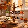 Crochet Ghost Hanging Decor Halloween Decoration, Handmade Ornament for Car Backpack Charms Rearview Mirror, Knit Yarn Pendant Holiday Hand Woven