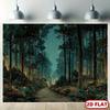 2D Enchanted Night Forest Backdrop Photography Background Banner