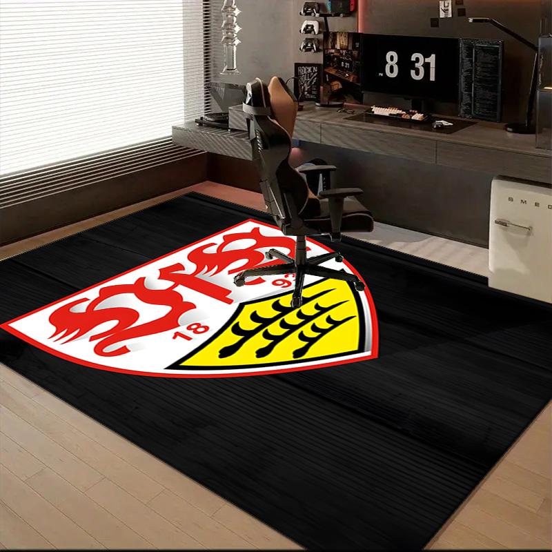 Vfb Fc Crest Printed Office Carpet Chair Cushion Entryway Rug, Rugs for Living Room, Bedroom Christmas gifts
