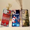 Чехлы для телефонов Ae117 Merry Christmas Happy New Year с гальваническим покрытием из ТПУ для iPhone 16 15 13 11 Pro Max Infinix Smart 8 с защитой на четыре угла