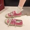 2025 Summer New Canvas Shoes Women's Platform Heightening Casual Sports Board Shoes Versatile White Shoes Flat Shoes