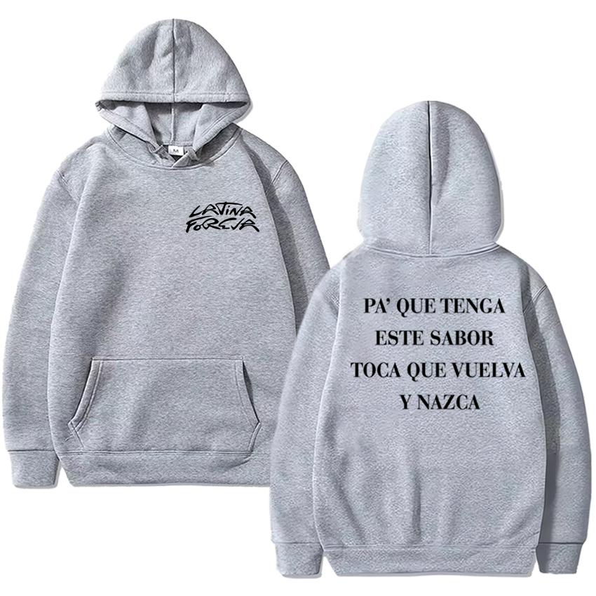 2025 New In Karol G Latina Foreva Song Double Sided Printed Hoodies Men Women Fashion Casual Sweatshirt Unisex Fleece Pullovers
