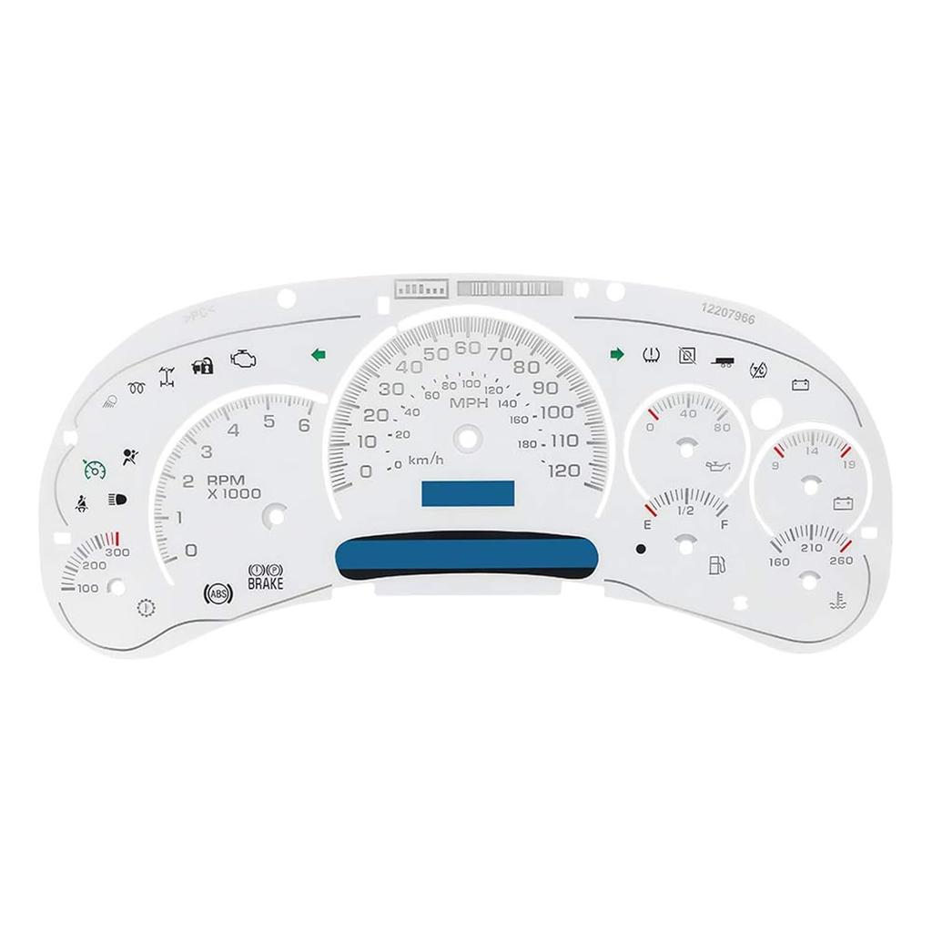 Automotive Electronix Custom Gauge Face Overlay 2003-2005 Replacement for Cadillac Escalade & Hummer Gasoline Instrument Cluster Speedometer | 7