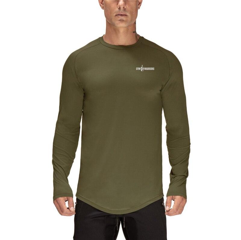 Do The Work Осенняя тонкая быстросохнущая мужская компрессионная сетка для спорта и отдыха Бодибилдинг Фитнес Тренажерный зал Спортивная рубашка с длинными рукавами