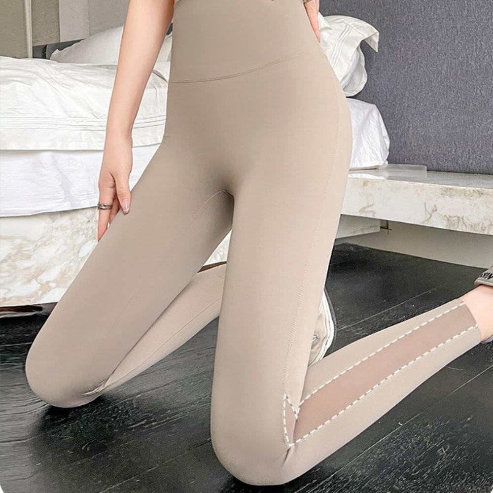 High-waisted Yoga Pencil Pants Ice Leather Female Tight Trousers Running Tight Pants Girl
