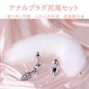 Orirya Anal Plug with Interchangeable Tails for 3 Metallic Anal Anal Adult Play Anal White Women, Plugs, Jewelry, Cat, Fox, Cosplay, S&M Toys, Women's
