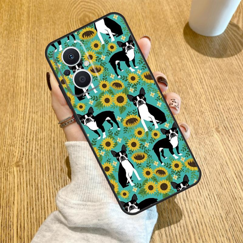 Чехол для телефона Boston Terrier Dog для OPPO Reno 7 8 Lite 14 F 13F 12F 11F 13 12 11 10 Pro OPPO Find X9 X8 X6 X5 Pro