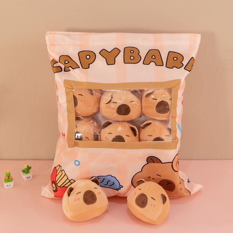 Capibala Snack Pillow Bag Of Small Doll Plush Toy Capybara Doll Cushion Doll