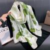 Women Scarf Silk Scarves Spring And Summer Fashion Printing Shawl Temperament Long Wrap Thin For Travel Warm Neck Sun Protection