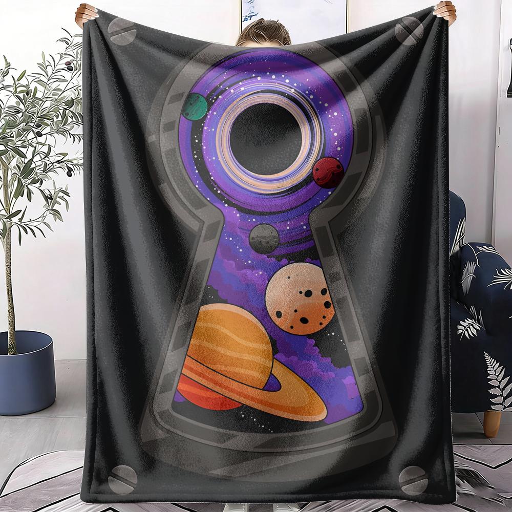 Gateway to the Cosmos Throw Soft Flannel AC Blanket Lightweight Summer Nap Throw Cozy Blanket for Sofa Bed Travel Home