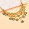 Vintage Coin Necklace Bohemian Style Ethnic Charms Necklace Multipurpose Tassel Necklace  For Women