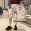 Четырехсекционный школьный рюкзак Strawberry Schoolbag Travel Backpack для женщин, большой вместимости, с принтом, для студентов
