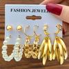 17KM Trendy Silver Color Snake Drop Earrings Set For Women Geometric Long Tassel Dangle Earrings Set of Earrings Jewelry