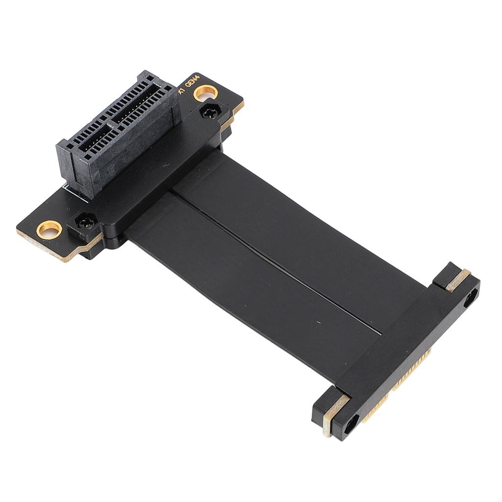 PCIE 4.0 X1 Extension Cable Dual 90 Degree Right Angle GPU Riser Cable for WiFi Card Sound Card