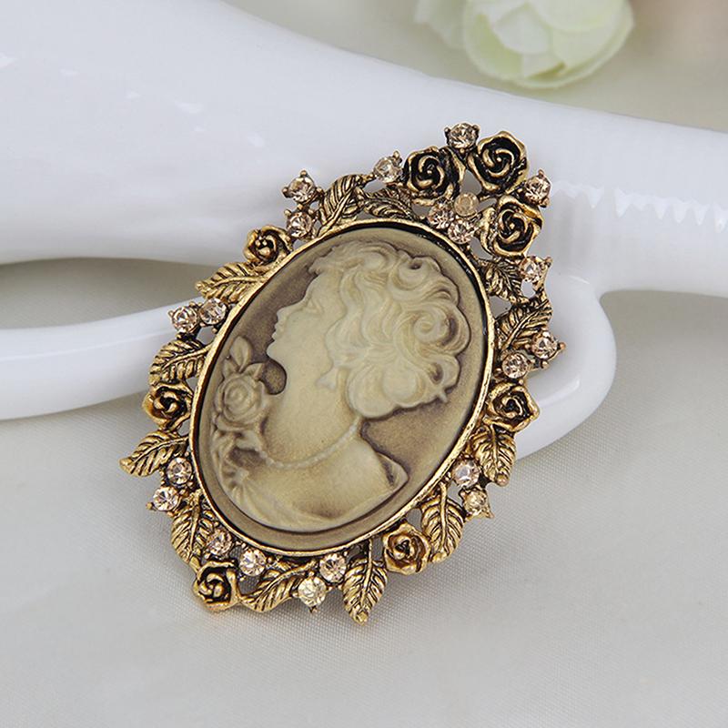 1X Винтажная камея в викторианском стиле свадебная вечеринка женская подвеска брошь булавка