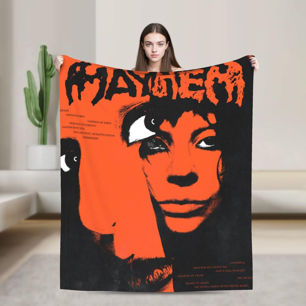 Lady Gaga Mayhem 2025 Album Blanket Super Soft Plush Bedding Throws For Couch Chair Travel Flannel Bedspread Bed Cover