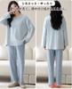 Kayuuhin Long Sleeve Loose and Comfortable Pullover Pajamas Blue Size Women's Pajamas, 100% Cotton, Spring/Autumn Loungewear, Cute, Fit, Soft,