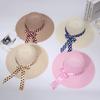 Summer New Hat Women's Polka Dot Bow Streamer Straw Hat Travel Beach Hat Big Edge Sun Hat