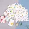 5Pcs Six Layers Gauze Multi-size Baby Towel Highly Absorbent Cotton Soft Square Towels Cartoon Print Kids Handkerchief