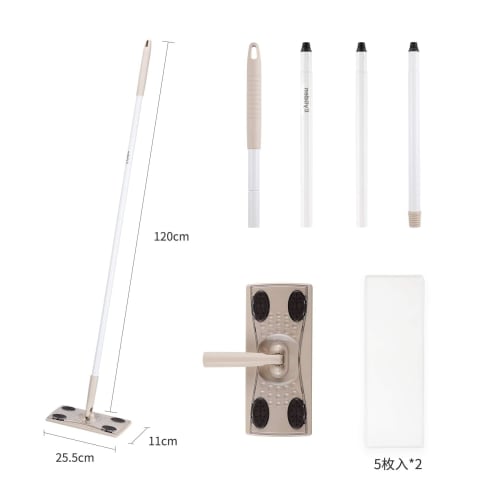 Eyliden Floor Wiper, Beige, Floor Mop, Floor Cleaning Tool, Floor Wiper, Joint Type, Cleaning Sheet, Cleaning Tool, Pack of 10 Dry Sheets