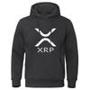 2025 Криптовалюта Ripple XRP Мужской Весна Осень Принт Однотонный Пуловер Худи Мода Длинный Рукав Удобный Повседневный Топ