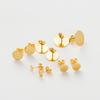 10pcs/lot 14K 18K Gold Plated Blank Post Earring Studs Base Pins With Earring Plug Findings Ear Back For DIY Jewelry Making