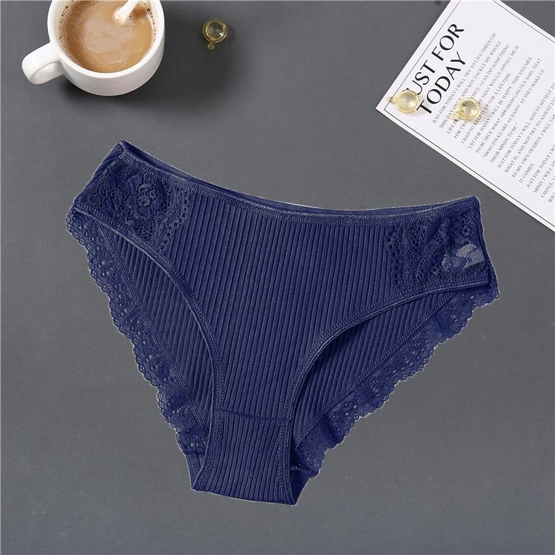 Хлопковое нижнее белье для женщин, сексуальные кружевные трусики-бикини с низкой посадкой, мягкие эластичные женские дерзкие хипстерские трусики