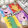 Custom Name Personalized Peppa Pig Print Carpet, Versatile Home Decor Rug, for Playroom, Apartment, Balcony, Entryway, Hallway Gift