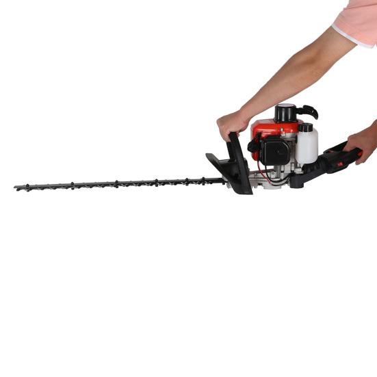 1 Set 24 Inch Fuel-efficient Low Voice High-powered Hedge Trimmer Double Side Blade 26cc Gas Bush Cutter