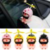 Cute Little Yellow Duck Car Interior Accessories Mtb Bike Cycling Motorcycle Helmet Riding Auto For VW Bmw Benz Tesla Parts