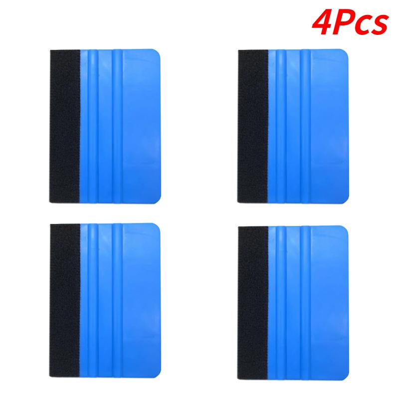 2Pcs/4Pcs Car Stickers Film Install Squeegee Vinyl Carbon Fiber Scraper with Felt Squeegee Tool Film Wrapping Car Wrap Tools