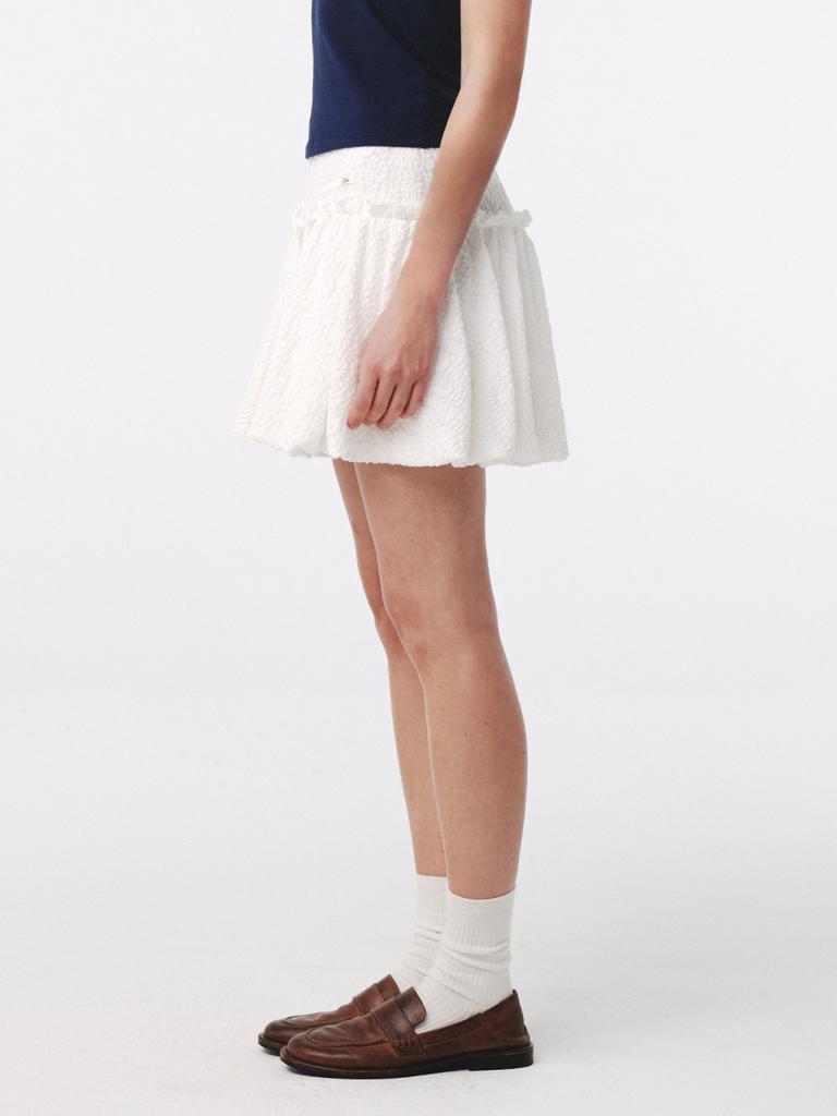 Gijun Rose Puff Skirt Off-White