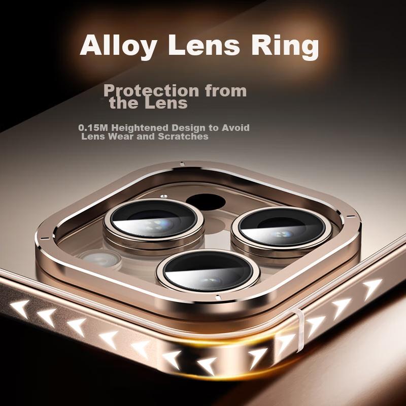 Alloy Frame | ColorIPhone 16 Pro Max Case, MagSafe Magnetic IPhone Ultra-Thin Metal Shockproof Frosted Version - Black