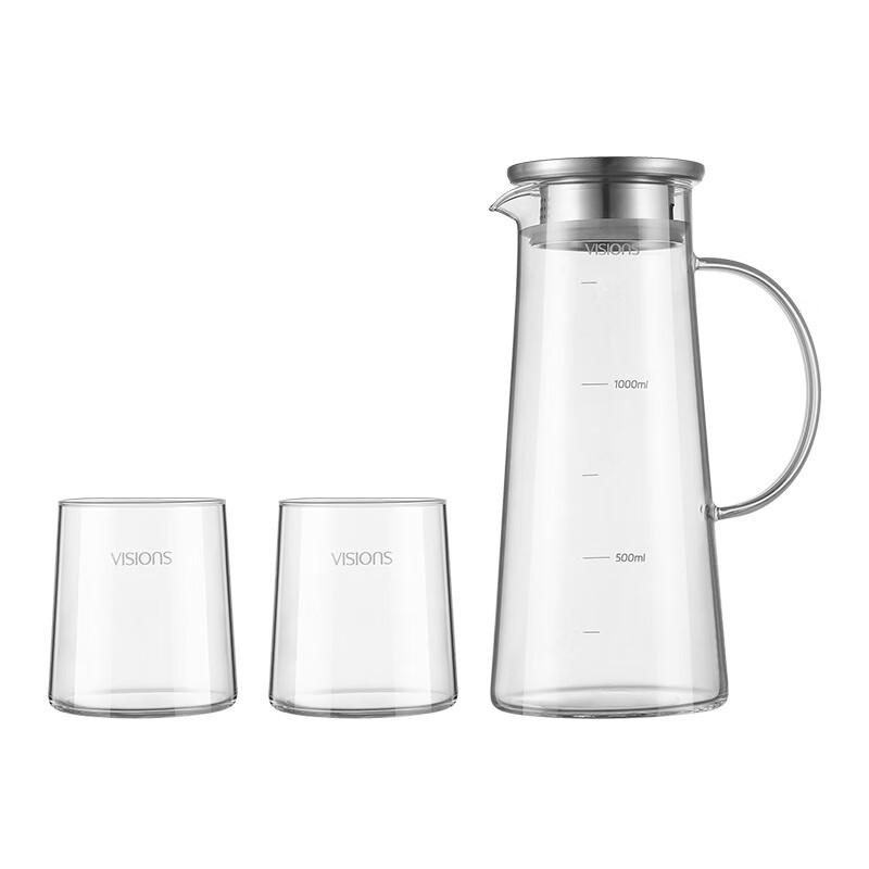 Corelle Borosilicate Glass Water Pitcher & Cup Set
