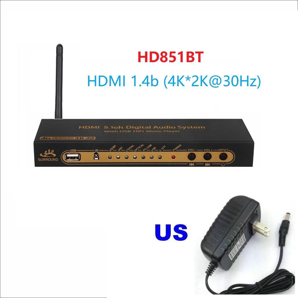 Декодер ЦАП 5.1-канального звука DTS Dolby AC3 с Bluetooth, HDMI, USB-подключением